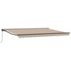 vidaXL Toldo retr&aacute;ctil manual Beige 4,5 x 3,5 m