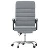 vidaXL Silla de oficina reclinable con masaje de tela gris claro
