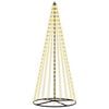 vidaXL &Aacute;rbol de Navidad LED 235 cm 500 LED Blanco C&aacute;lido Hierro Negro