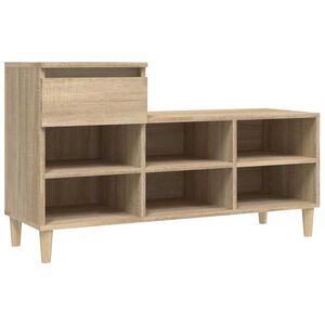 vidaXL Zapatero madera contrachapada roble Sonoma 102x36x60 cm