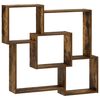 vidaXL Estante de pared Roble Ahumado 98 x 17 x 91 cm