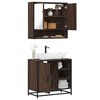 vidaXL Set de muebles baño 2 pzas madera contrachapada marrón roble