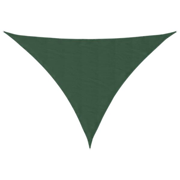 vidaXL Toldo de vela triangular de tela oxford verde oscuro 3x4x5 m