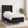 vidaXL Cama box spring con colch&oacute;n tela negro 80x200 cm