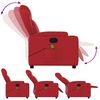 vidaXL Sill&oacute;n de masaje reclinable cuero sint&eacute;tico rojo