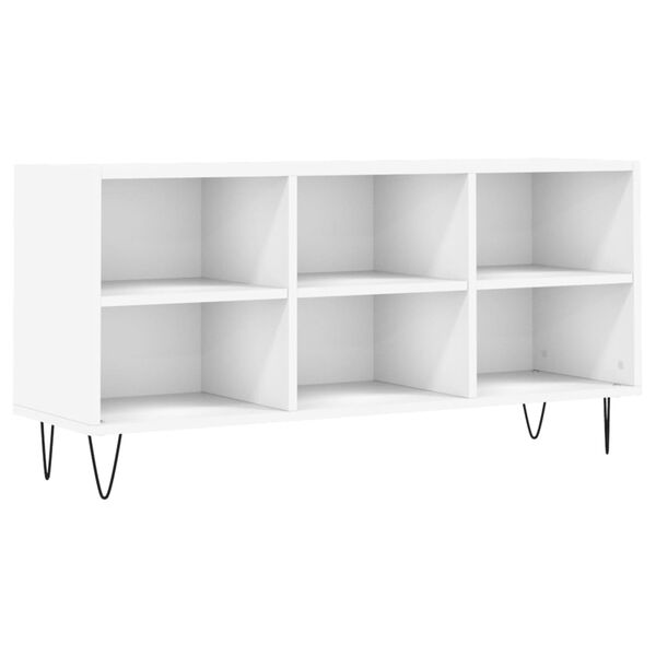 vidaXL Mueble de TV madera de ingeniería blanco 103,5x30x50 cm