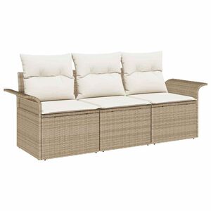 vidaXL Juego de Sof&aacute; 3 uds. 3-N&uacute;mero de plazas Beige y Crema