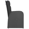 vidaXL Set comedor de jardín 5 piezas ratán sintético y cojines negro