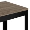 vidaXL Mesita auxiliar MDF y hierro gris y negro 40x40x45 cm