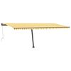 vidaXL Toldo de pie autom&aacute;tico amarillo y blanco 600x300 cm