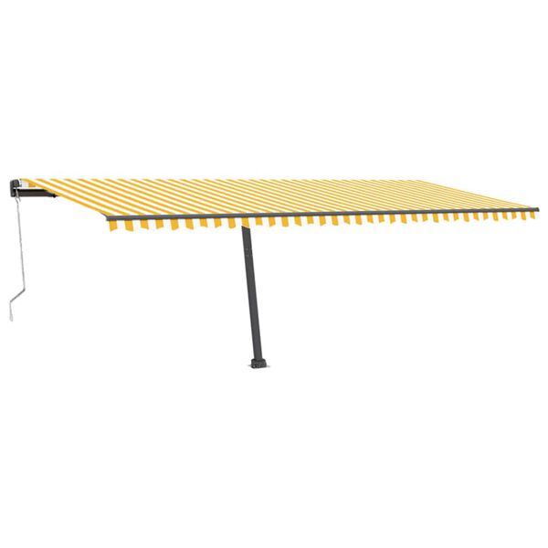 vidaXL Toldo de pie autom&aacute;tico amarillo y blanco 600x300 cm
