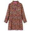 vidaXL Vestido infantil de manga larga multicolor 116