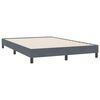 vidaXL Cama box spring con colch&oacute;n terciopelo gris oscuro 140x220 cm