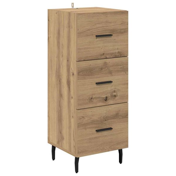 vidaXL Vitrina Roble artisan 34 x 34.5 x 90 cm Madera contrachapada
