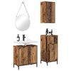 vidaXL Juego de muebles de ba&ntilde;o con caj&oacute;n 3 pcs Madera Vieja