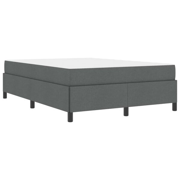 vidaXL Cama tipo Box Spring Gris oscuro 160 x 200 cm tela