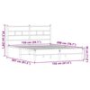 vidaXL Estructura de cama sin colch&oacute;n madera marr&oacute;n roble 150x200 cm