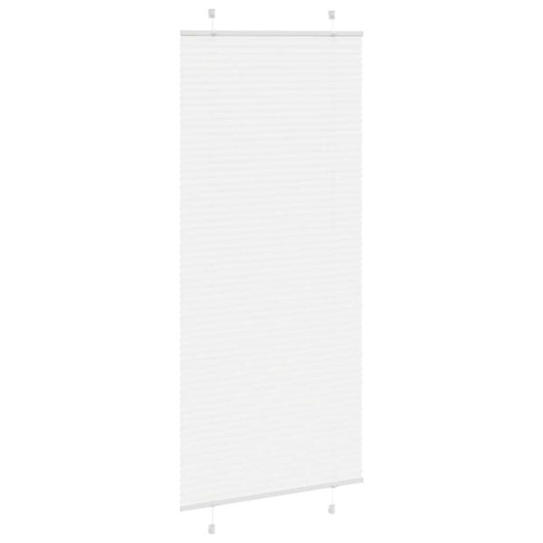 vidaXL Estor Plisado blanco 95x200 cm Tela Ancho 94,4 cm Poliéster