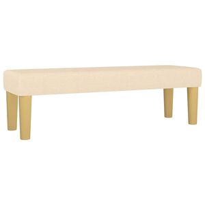 vidaXL Banco de tela color crema 100x30x30 cm
