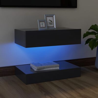 vidaXL Mueble para TV con luces LED gris 60x35 cm