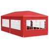 vidaXL Carpa de fiesta con pared Rojo 600 x 300 x 255 cm PE y acero