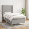 vidaXL Cama box spring con colch&oacute;n tela gris claro 100x200 cm