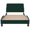 vidaXL Estructura cama sin colch&oacute;n terciopelo verde oscuro 100x200 cm