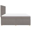 vidaXL Cama box spring con colch&oacute;n tela gris taupe 200x200 cm