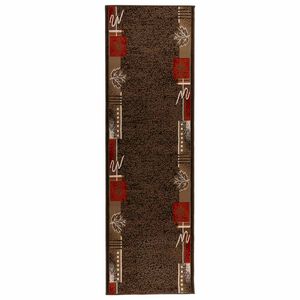 vidaXL Alfombra Runner FLORNES Tejido Marr&oacute;n PP 7 mm
