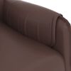 vidaXL Sill&oacute;n reclinable el&eacute;ctrico de cuero sint&eacute;tico marr&oacute;n