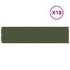 vidaXL Borde de C&eacute;sped 10 uds. 25 x 103 cm Acero Verde oliva
