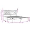 vidaXL Estructura cama sin colch&oacute;n con cabecero metal blanco 135x190cm