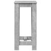 vidaXL Mesa alta de bar madera ingeniería gris hormigón 51x50x103,5 cm