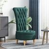 vidaXL Silla de estilo zueco Verde oscuro 56,5 x 70 x 110 cm tela