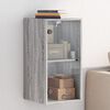 vidaXL Mueble de pared puertas de vidrio gris Sonoma 35x37x68,5 cm