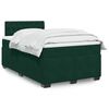 vidaXL Cama box spring con colch&oacute;n terciopelo verde oscuro 120x200 cm