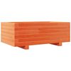vidaXL Jardinera de madera maciza de pino marr&oacute;n cera 70x40x26,5 cm