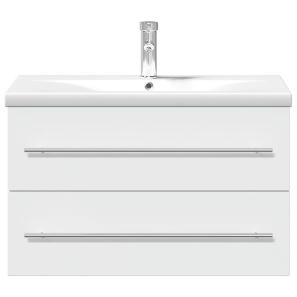 vidaXL Mueble de ba&ntilde;o con lavabo integrado blanco