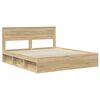 vidaXL Estructura de cama Sonoma 180 x 200 cm Madera de pino macizo