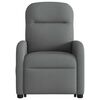 vidaXL Sill&oacute;n reclinable elevable de tela gris oscuro