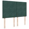vidaXL Cama box spring con colch&oacute;n terciopelo verde oscuro 160x200 cm
