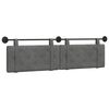 vidaXL Cabecero colgante Gris oscuro Terciopelo