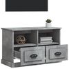 vidaXL Mueble para TV madera contrachapada gris hormigón 80x35x50 cm