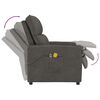 vidaXL Sillón de masaje eléctrico tela de microfibra gris oscuro