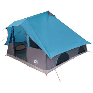 vidaXL Carpa Tipi con techo Azul 358 x 296 x 258 cm tafet&aacute;n