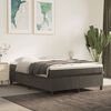 vidaXL Cama box spring con colch&oacute;n terciopelo gris oscuro 140x190 cm
