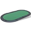 vidaXL Tablero de p&oacute;ker plegable para 10 jugadores verde