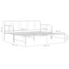vidaXL Sof&aacute; cama extra&iacute;ble sin colch&oacute;n metal blanco 90x200cm