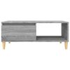 vidaXL Mesa de centro madera contrachapada gris Sonoma 90x50x36,5 cm