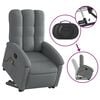 vidaXL Silla de masaje reclinable de pie de tela gris oscuro